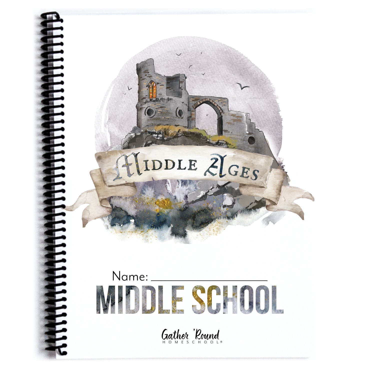 Middle Ages homeschool unit study printed student workbook middle school