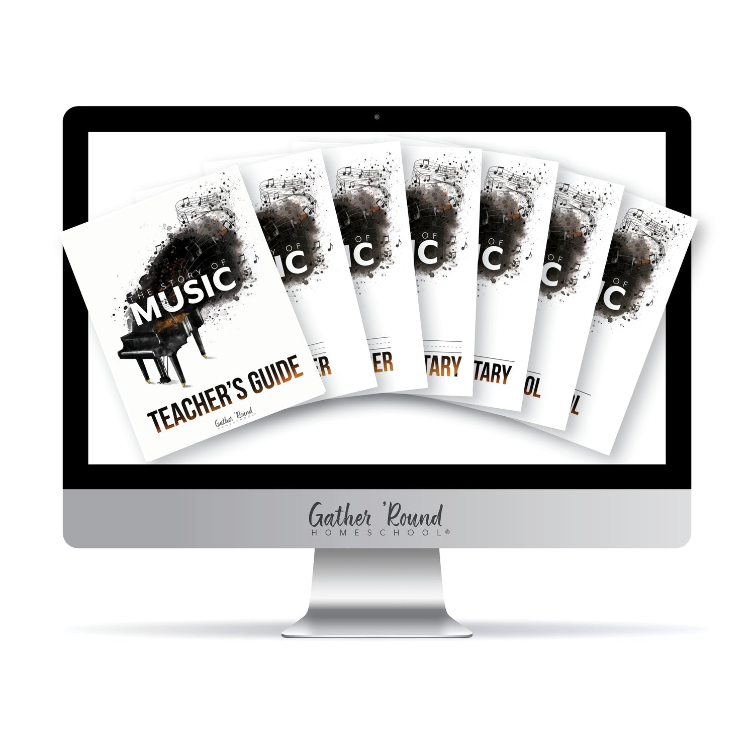 Music homeschool unit study digital student workbook for full family units with Teacher's Guide bundle