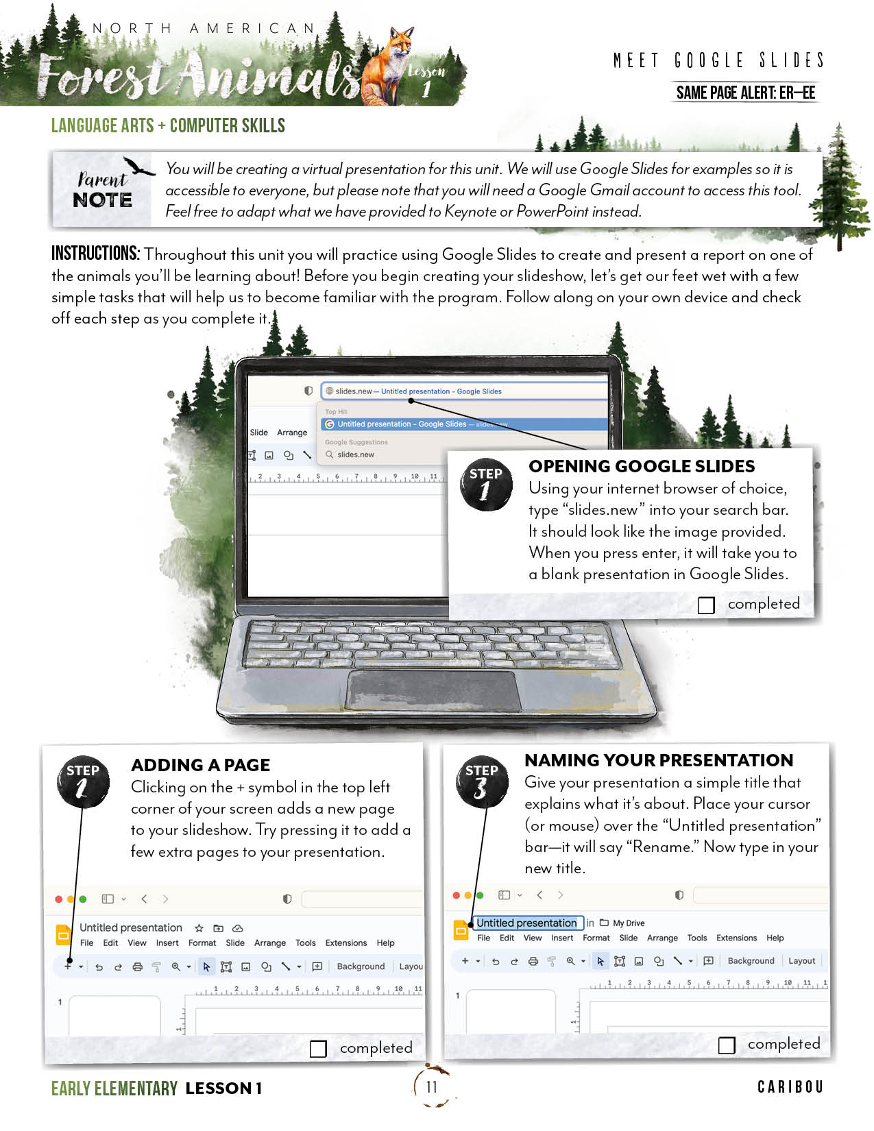 North American Forest Animals Unit (Printed Books)