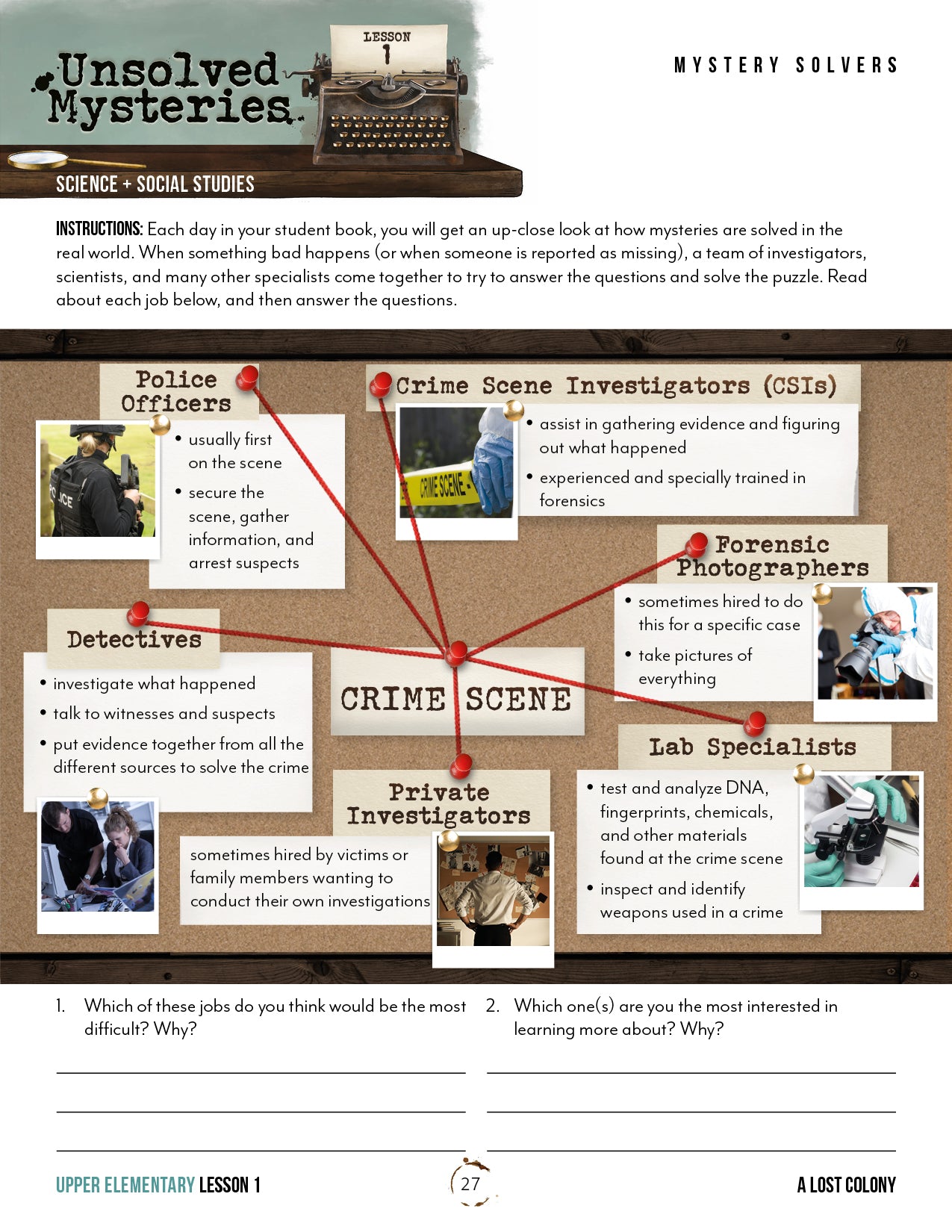 Unsolved Mysteries Unit (Printed Unit)