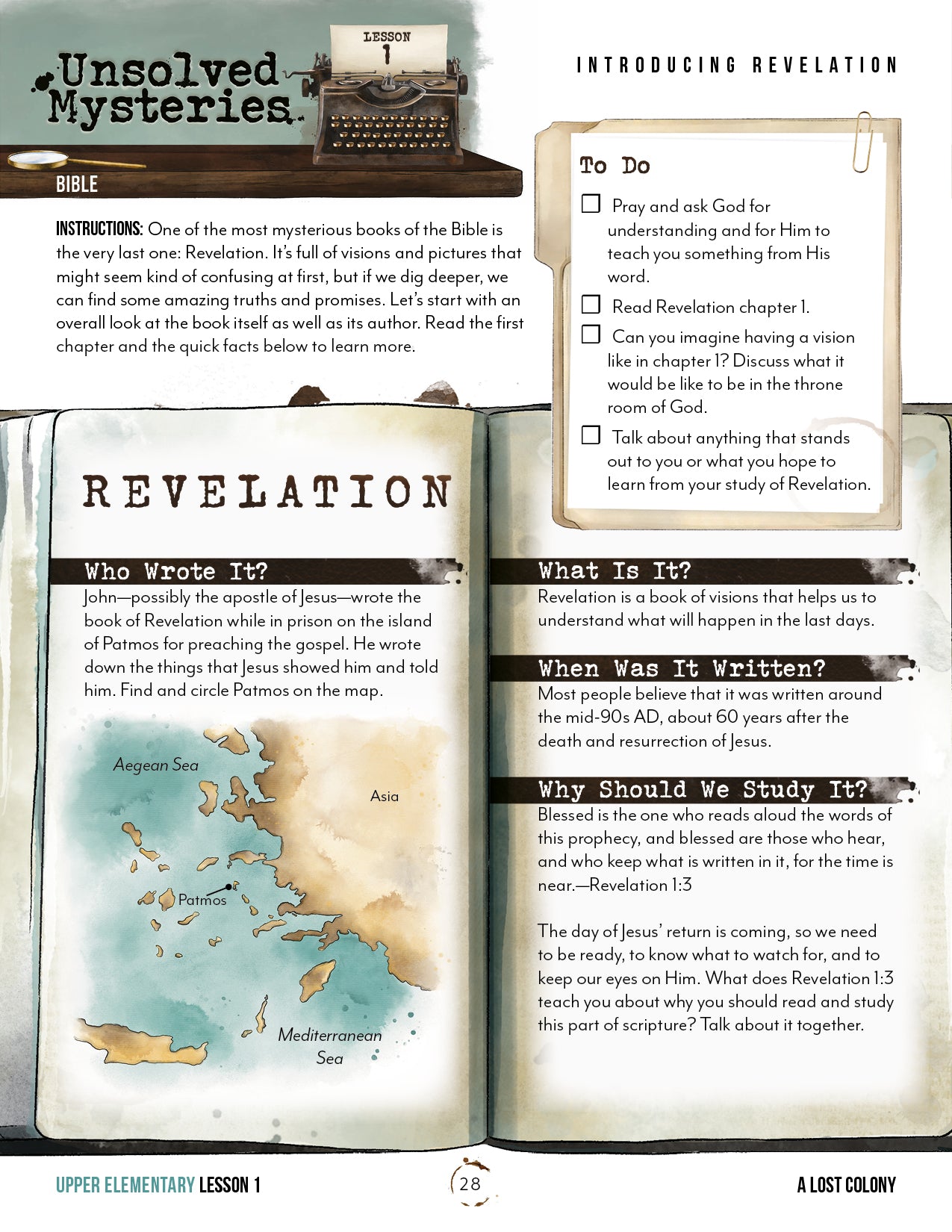 Unsolved Mysteries Unit (Printed Unit)