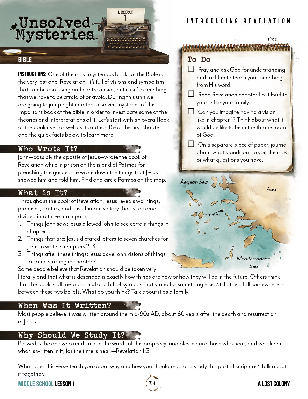 Unsolved Mysteries Unit (Printed Unit)