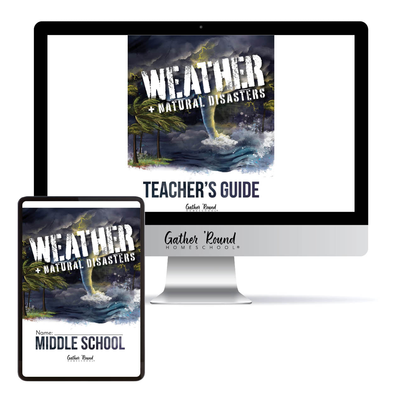Weather + Natural Disasters Homeschool Unit Study Digital Bundle Teacher's Guide and Middle School Student Book