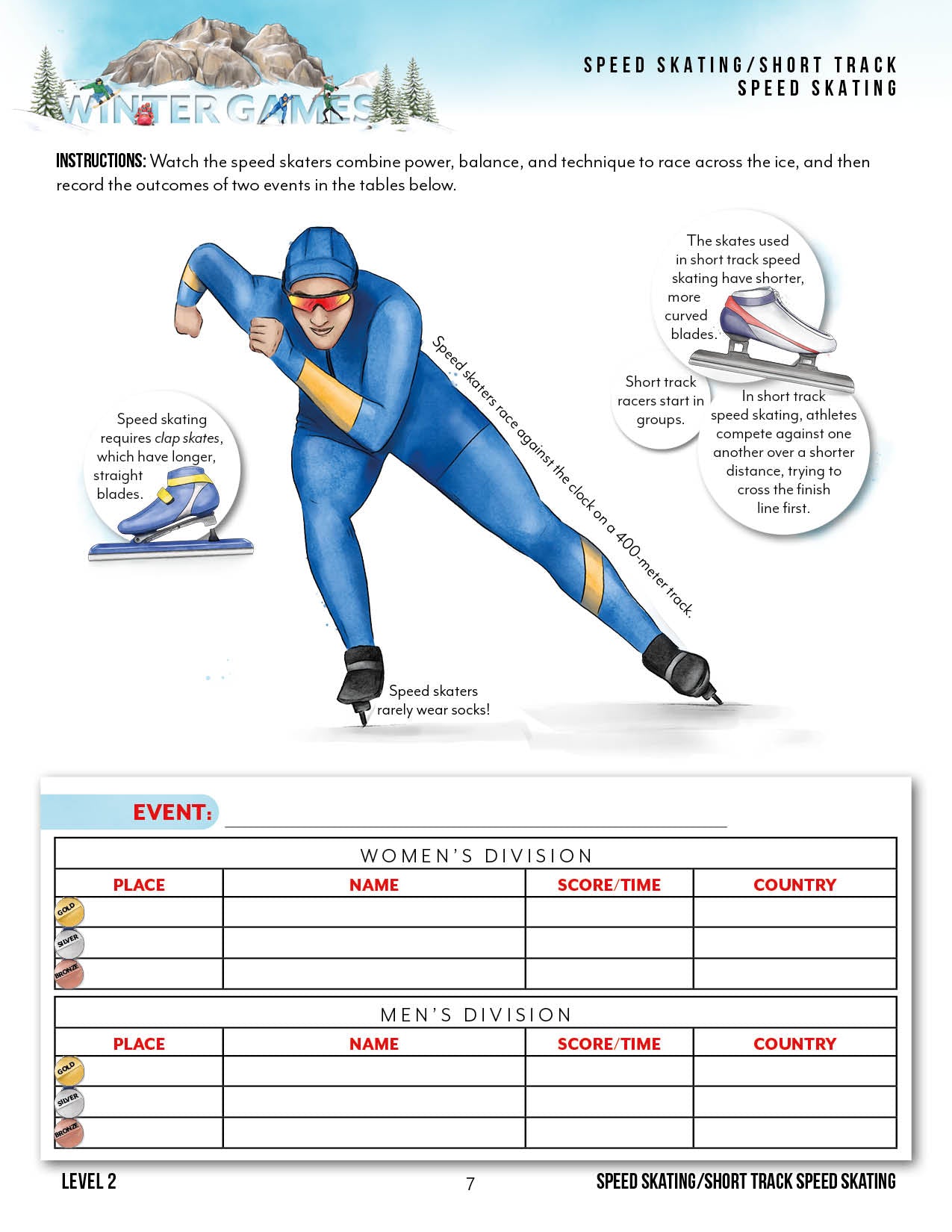 Winter Games Unit (Printed Books)