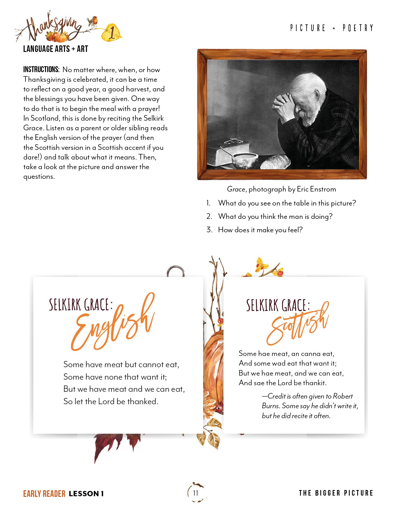 Thanksgiving Unit (Printed Books)