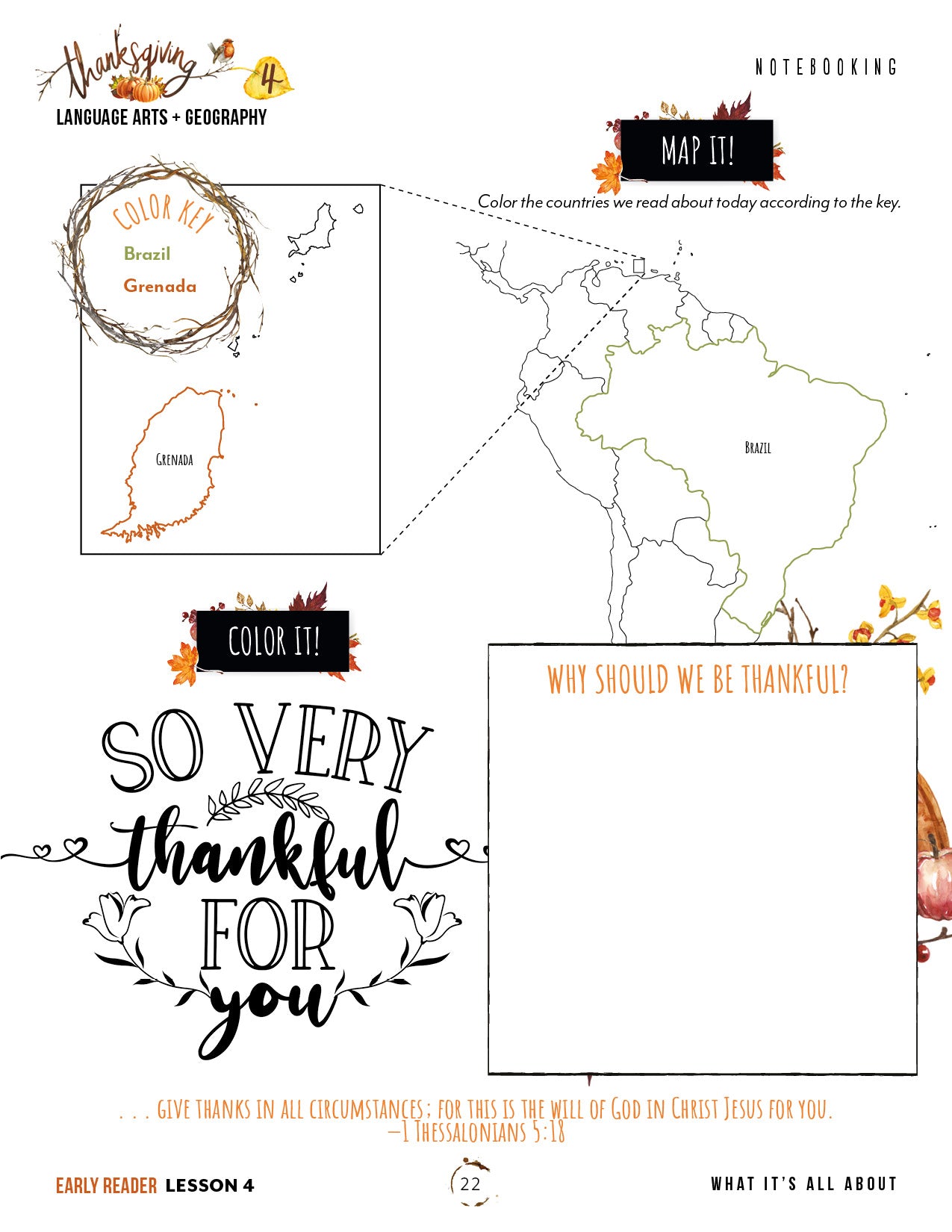 Thanksgiving Unit (Printed Books)