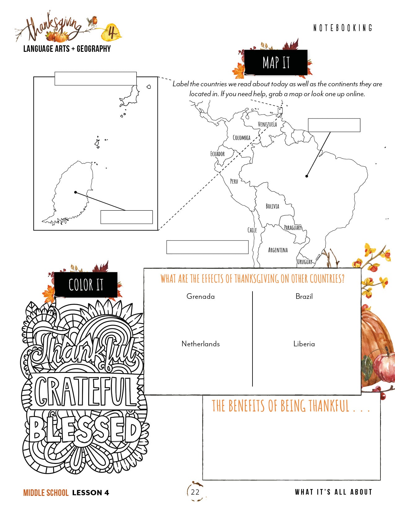 Thanksgiving Unit (Printed Books)