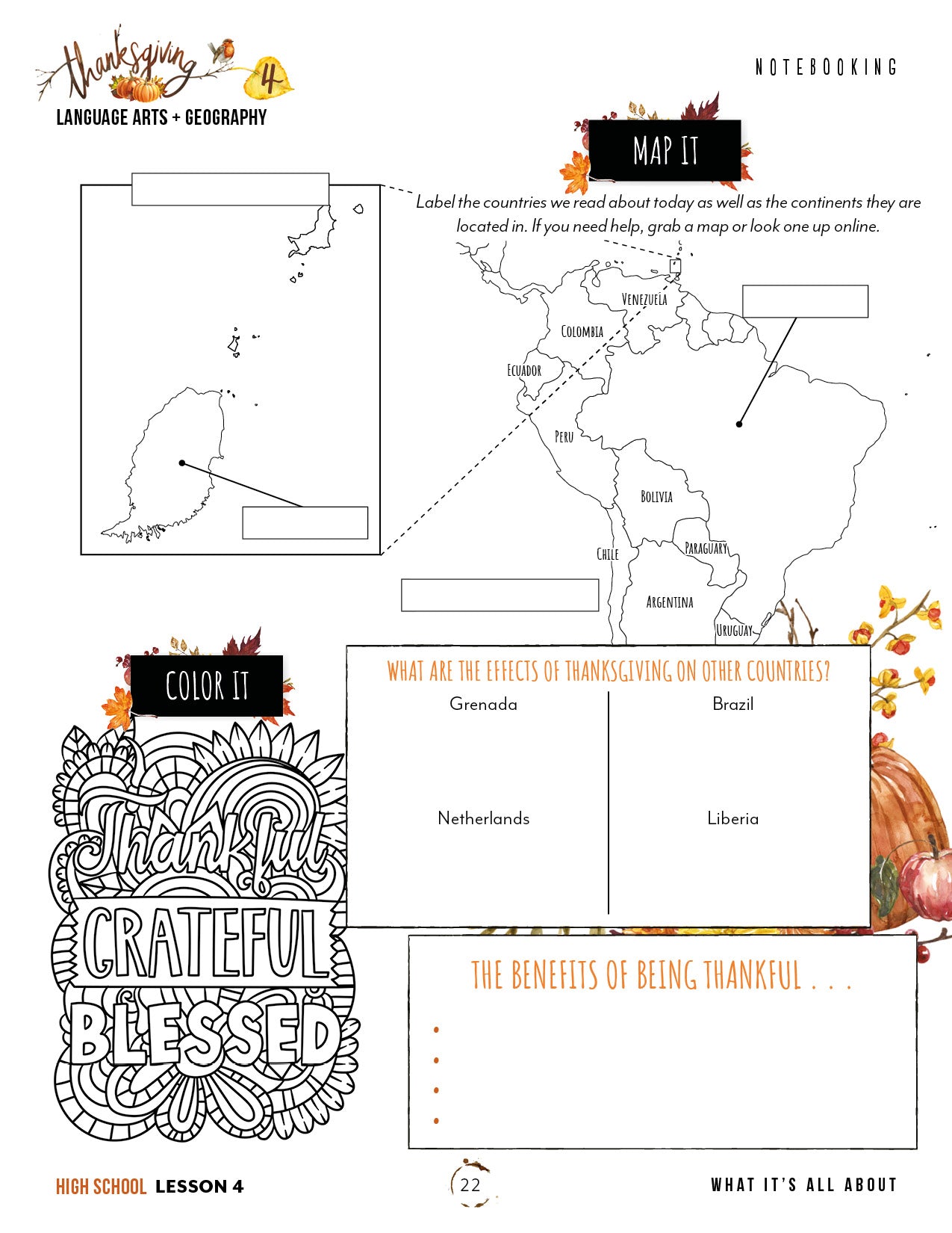 Thanksgiving Unit (Printed Books)