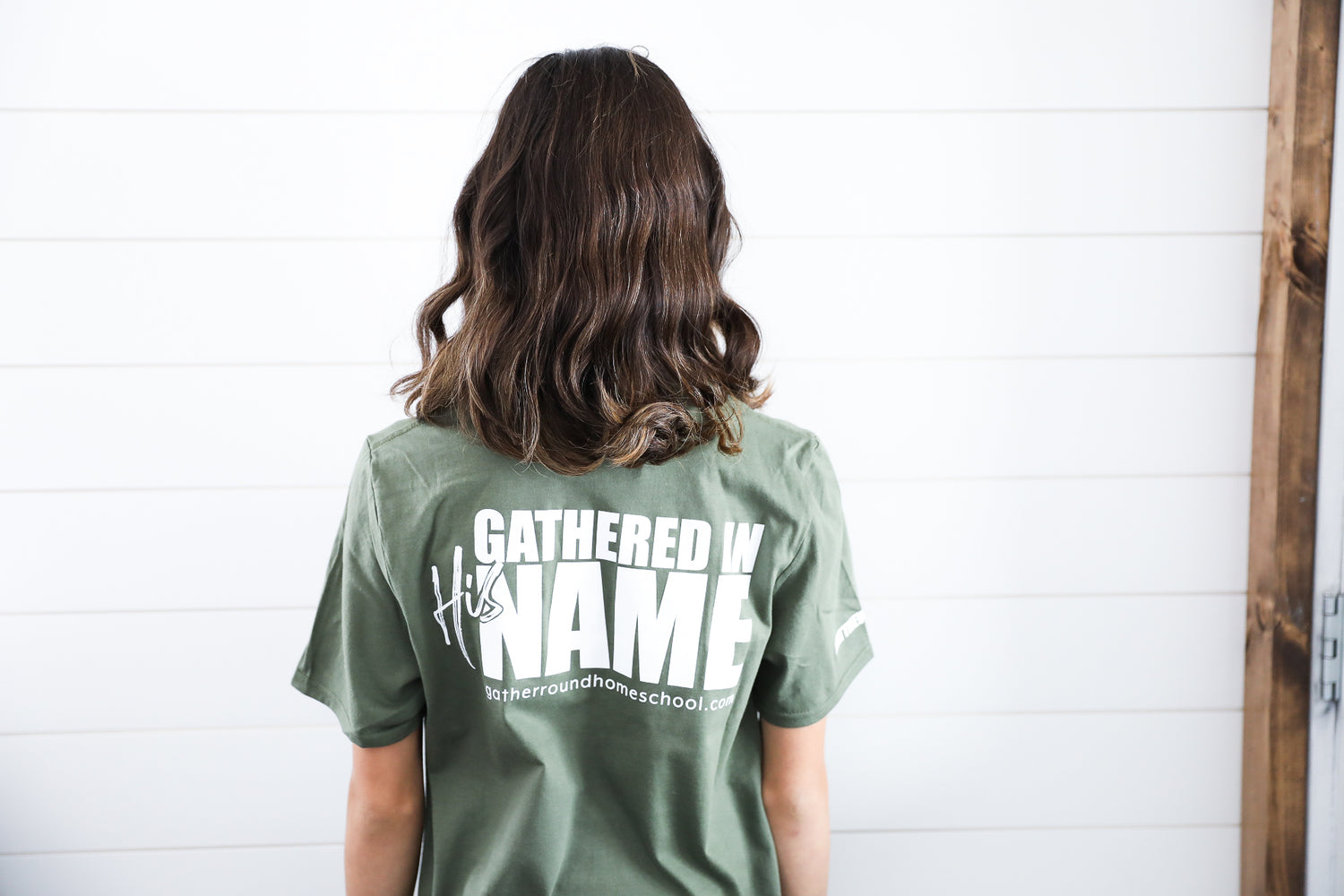 Adult Gathered In His Name T-shirt w/ verse (Soft Style)