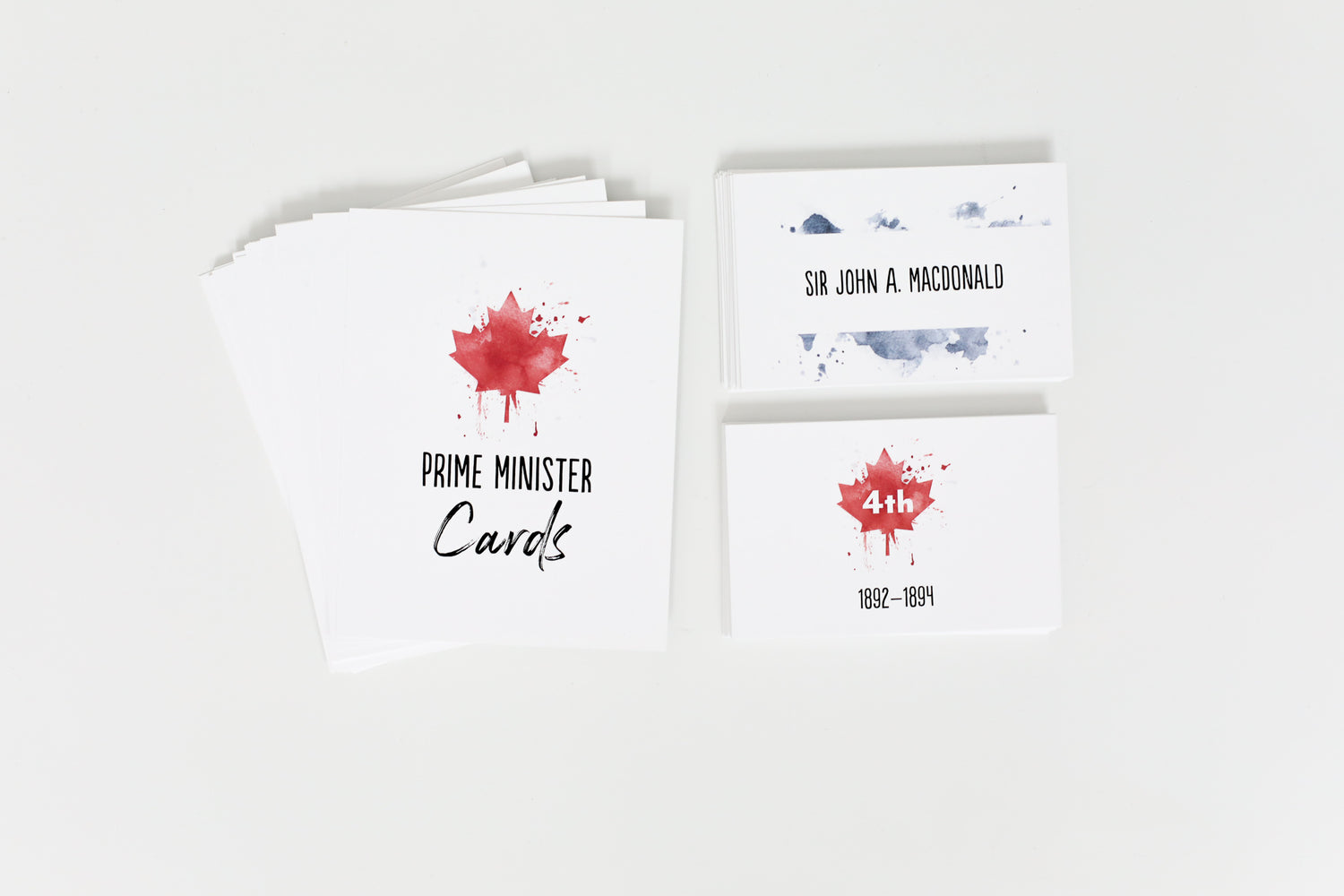 Canadian Government Homeschool Unit Study Digital Prime Minister Flash Cards Sir John A. MacDonald