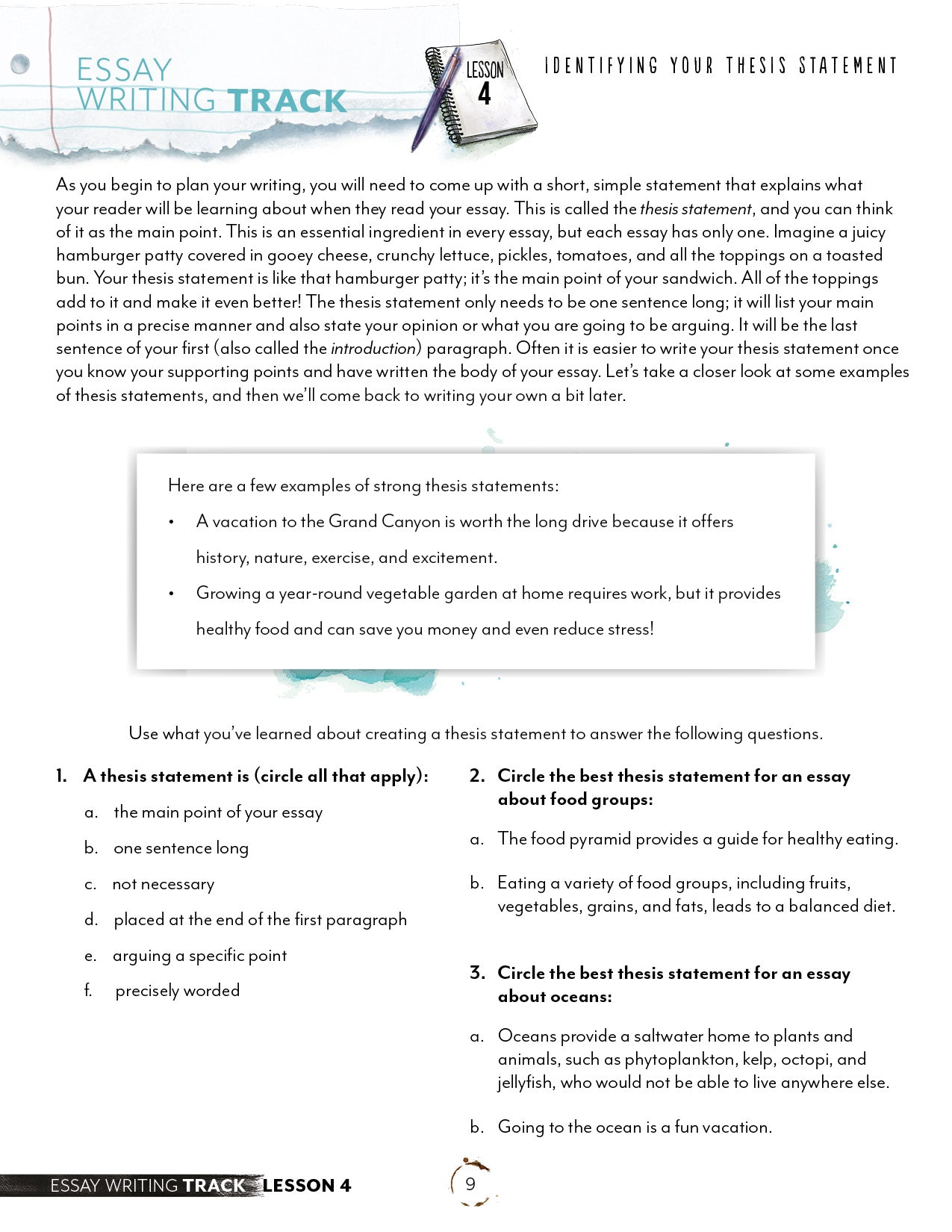 Essay Writing Track (Digital Download)