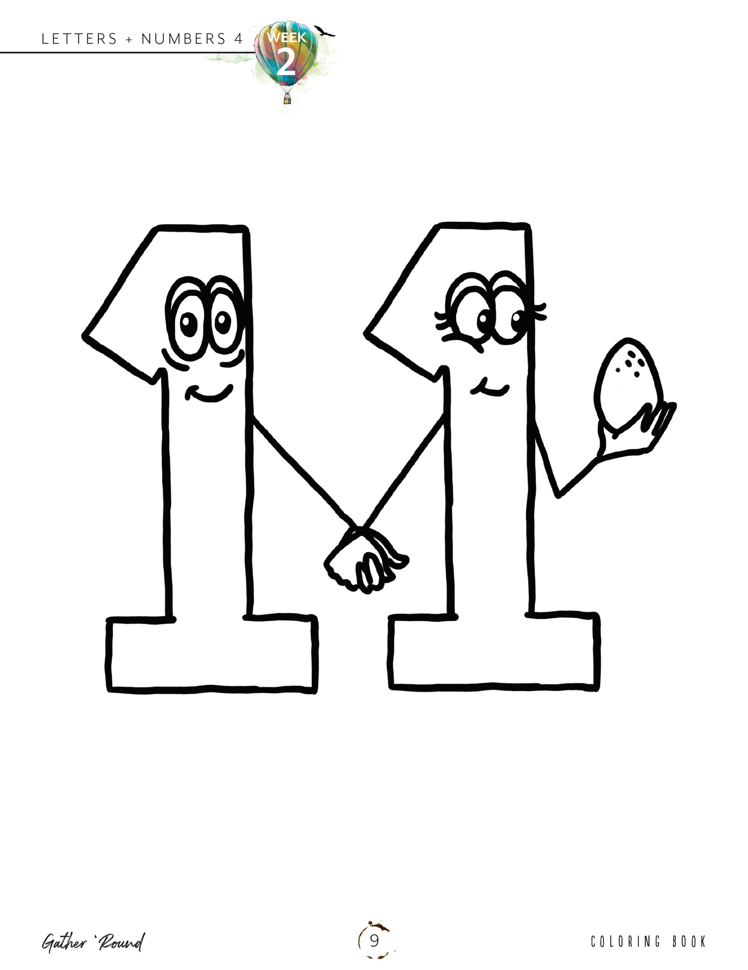 Letters + Numbers 4: Coloring Book (Print)