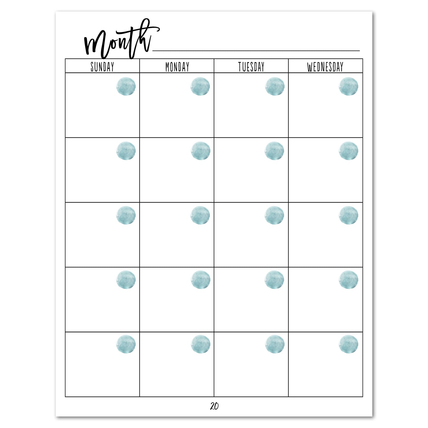 Gather 'Round 12 Month Planner Digital Download Homeschool Planning Blank Month Page