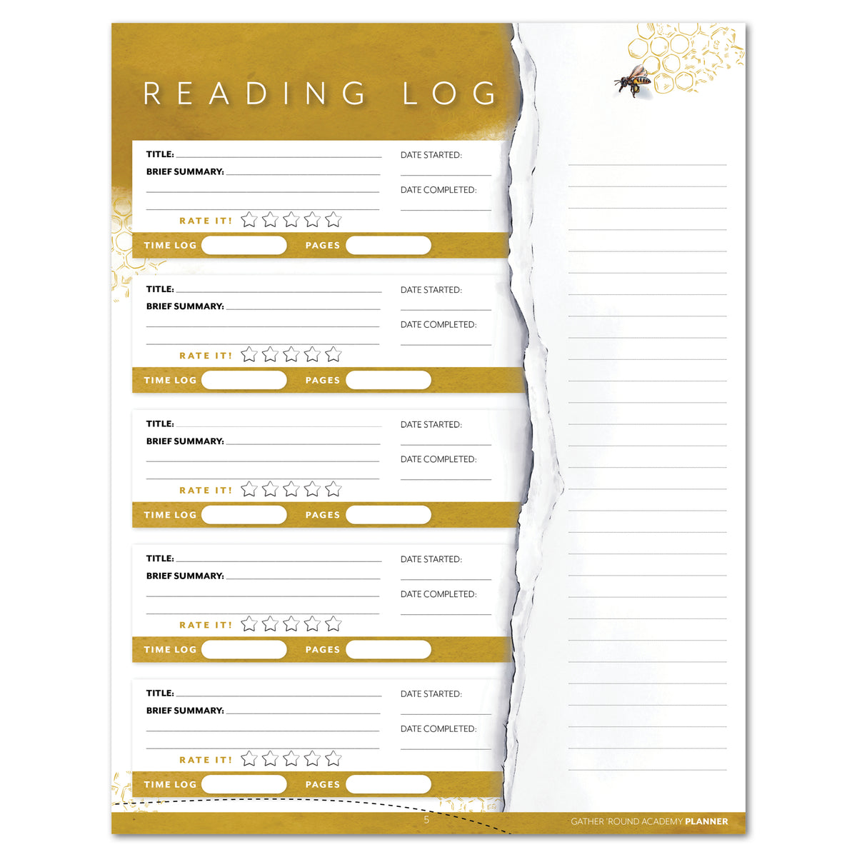 Six Week Unit Student Planner (Printed Book) – Gather 'Round Homeschool USA