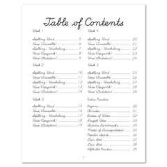 Africa homeschool unit study Digital Cursive Book Table of Contents