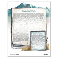 Alberta homeschool unit study teacher guide family devotional