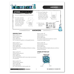 Chemistry Homeschool Unit Study Printed Lapbook Instructions Lesson 1 Answer Key