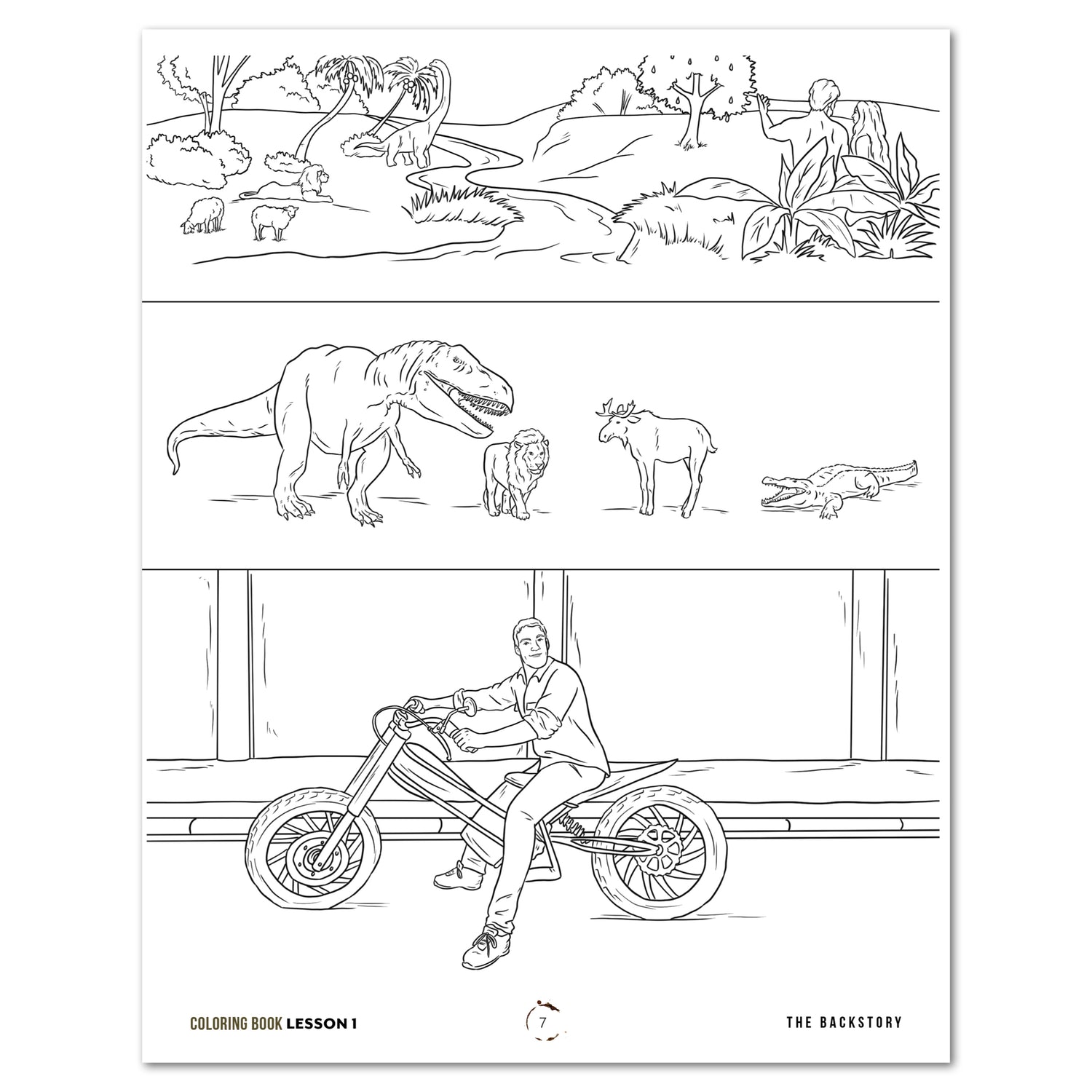 Dinosaurs Homeschool Unit Study Digital Companion Coloring Book and Dinosaurs MP3 Podcast/Radio Show Bundle Lesson 1 The Backstory