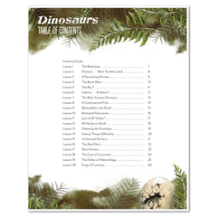 Dinosaurs Homeschool Unit Study Printed MP3 Companion Dinosaurs Coloring Book Table of Contents