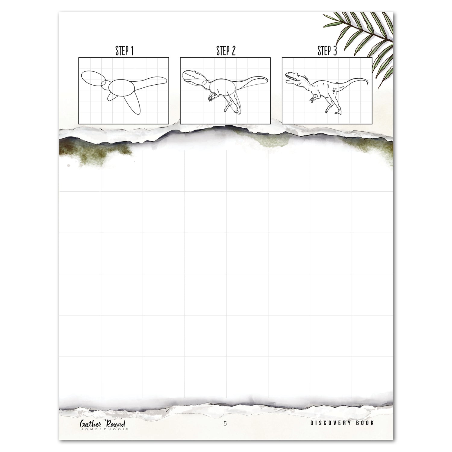 Dinosaurs Homeschool Unit Study Printed Discovery Book How to Draw a Megalosaurus