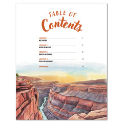 Arizona Fifty States Homeschool Unit Study Printed Teacher's Guide Table of Contents 
