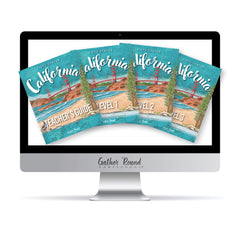California Fifty States Homeschool Unit Study Complete Digital Bundle Teacher's Guide, Level 1, Level 2, Level 3