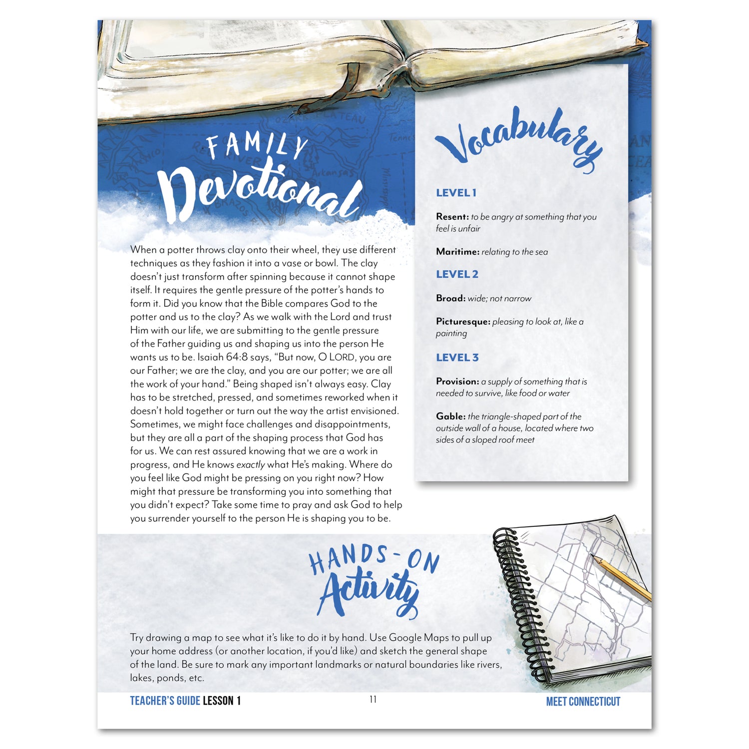 Connecticut Fifty States Homeschool Unit Study Digital Teacher's Guide Lesson 1 Part 2