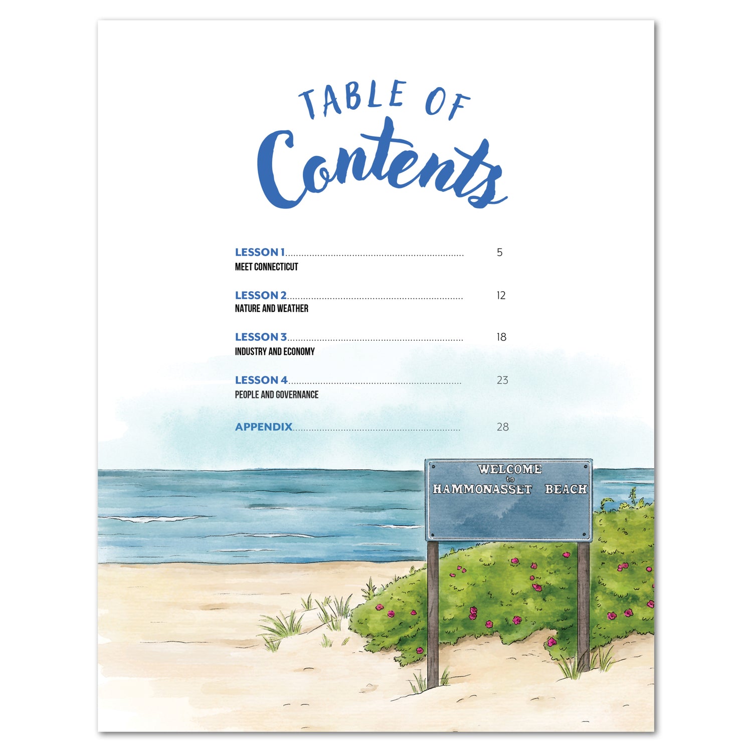 Connecticut Fifty States Homeschool Unit Study Digital Teacher's Guide Table of Contents