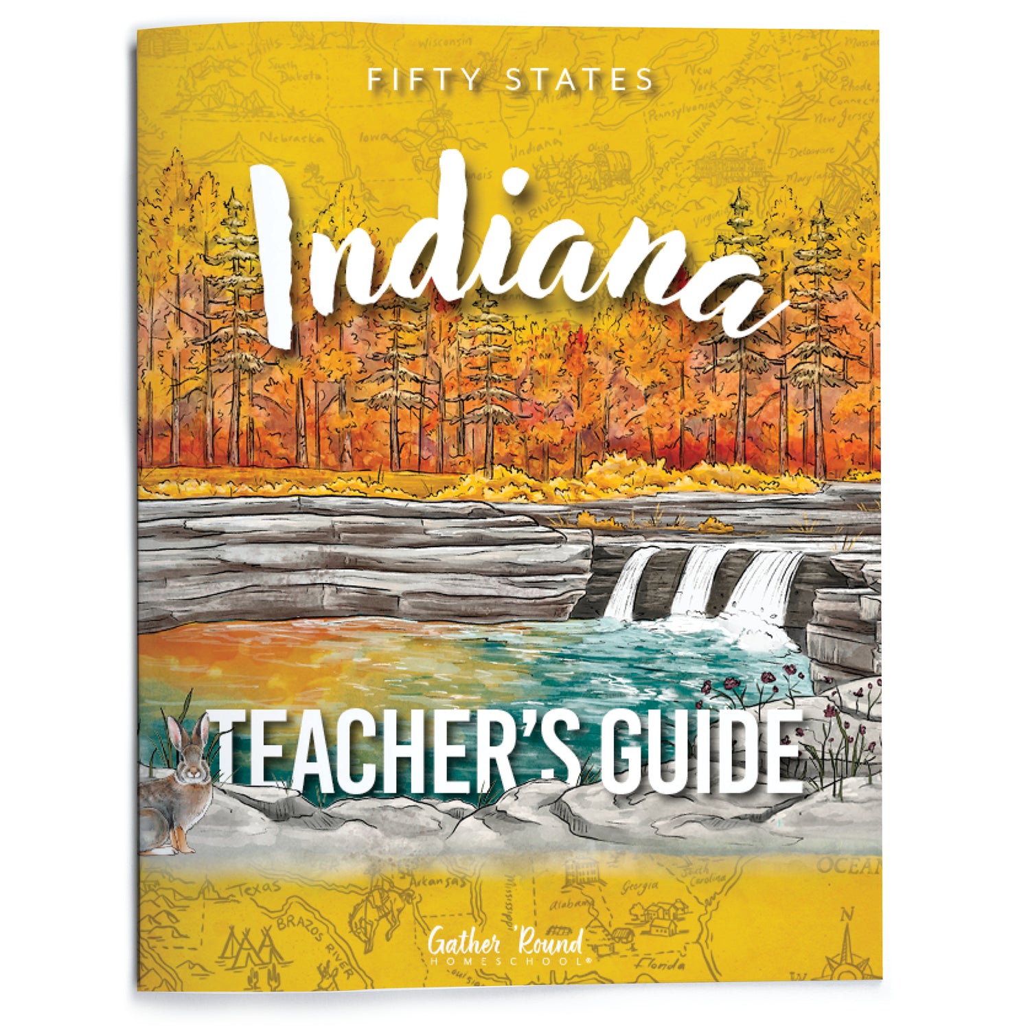 Indiana Fifty States Homeschool Unit Study Printed Teacher's Guide Cover