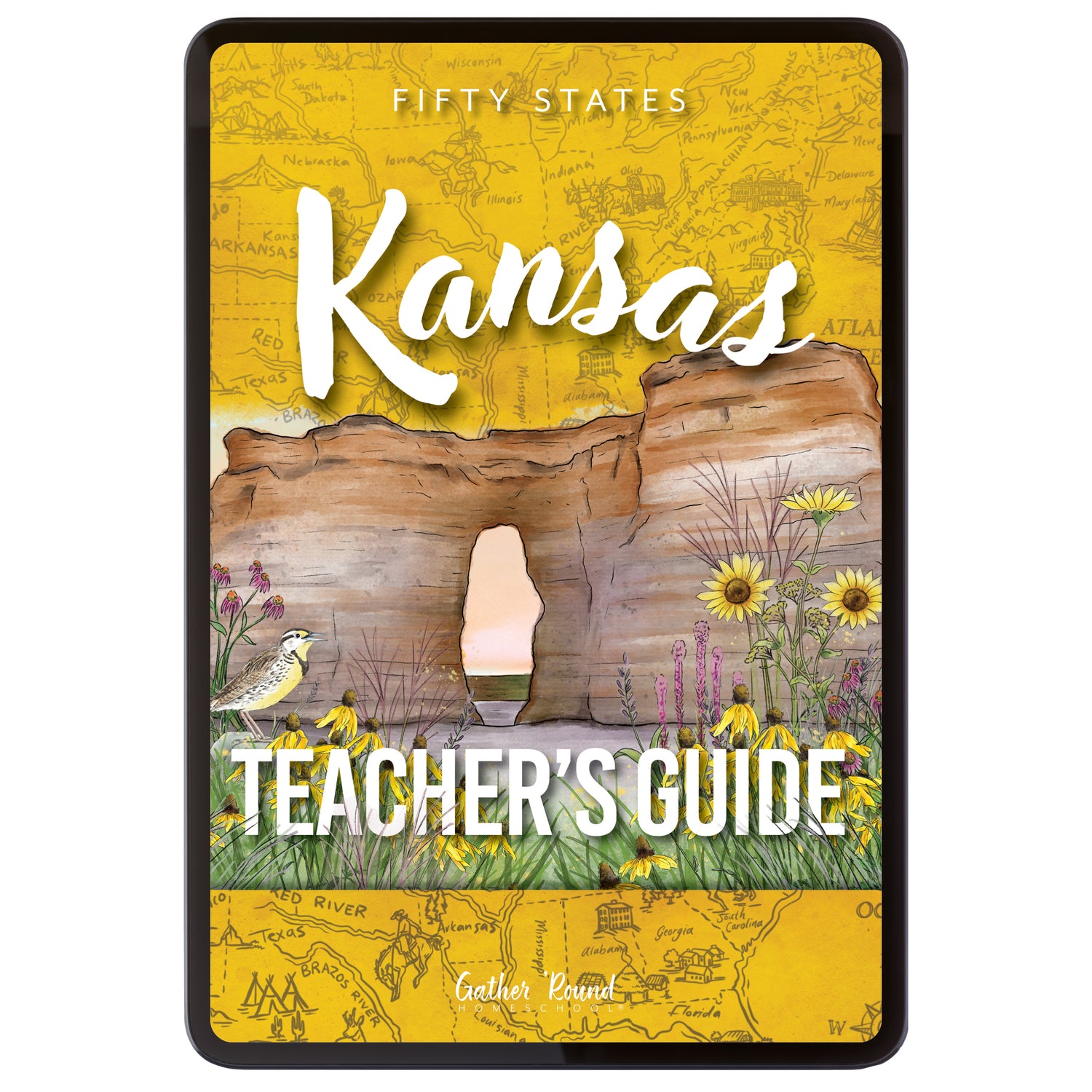 Kansas Fifty States Homeschool Unit Study Digital Teacher's Guide Cover