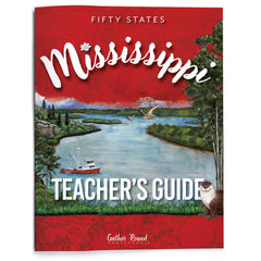 Cover of Mississippi Teacher's Guide with image of river, greenery, and wildlife.