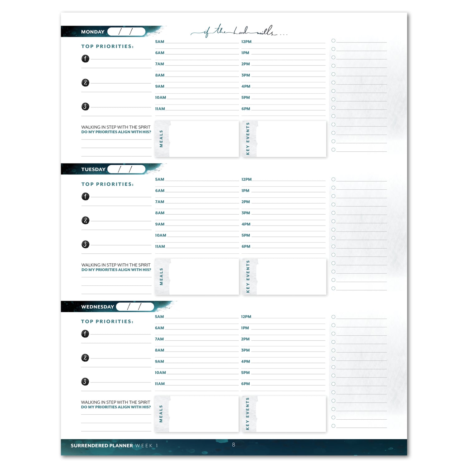 Gather 'Round Academy Surrendered Planner for homeschool  planning log