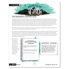Growing Up with God Homeschool Unit Study Printed Teacher's Companion Chapter 2 Level 1 The Wonderful Way We Talk