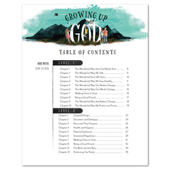 Growing Up with God Homeschool Unit Study Printed Teacher's Companion Table of Contents Levels 1-2