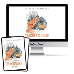 Letters + Numbers 1 In The Forest Homeschool Unit Study Digital Bundle with Teacher's Guide and Student Book A and Student Book B 