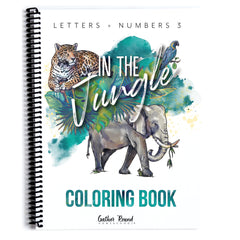Letters + Numbers 3 In The Jungle Printed Coloring Book