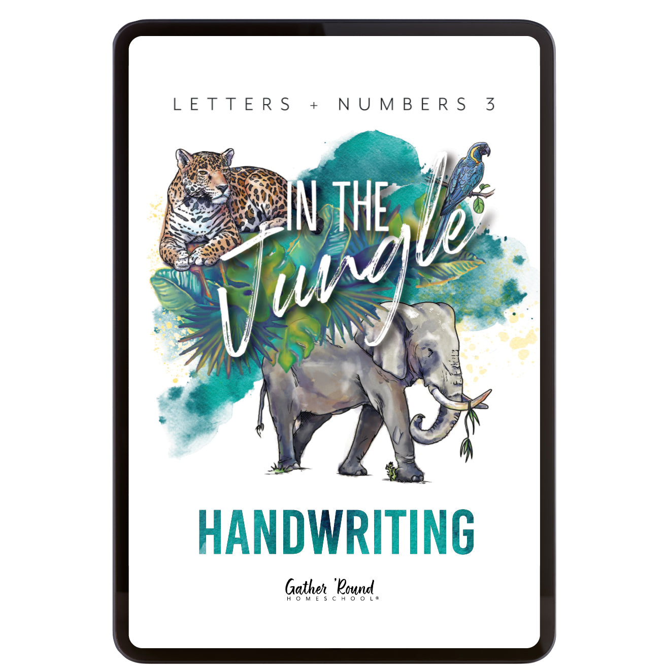 Letters + Numbers 3 In The Jungle Digital Handwriting Book 