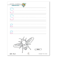 Letters + Numbers 4 In The Air Printed Handwriting Book Letter Ss Practice 