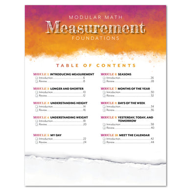 Modular Math: Measurement (Printed Books) – Gather 'Round Homeschool USA