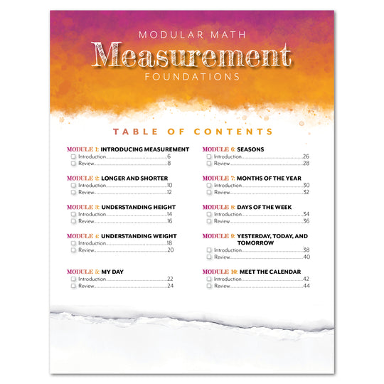 Modular Math: Measurement (Printed Books) – Gather 'Round Homeschool USA
