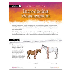 Measurement Foundations modular math homeschool printed book module 1