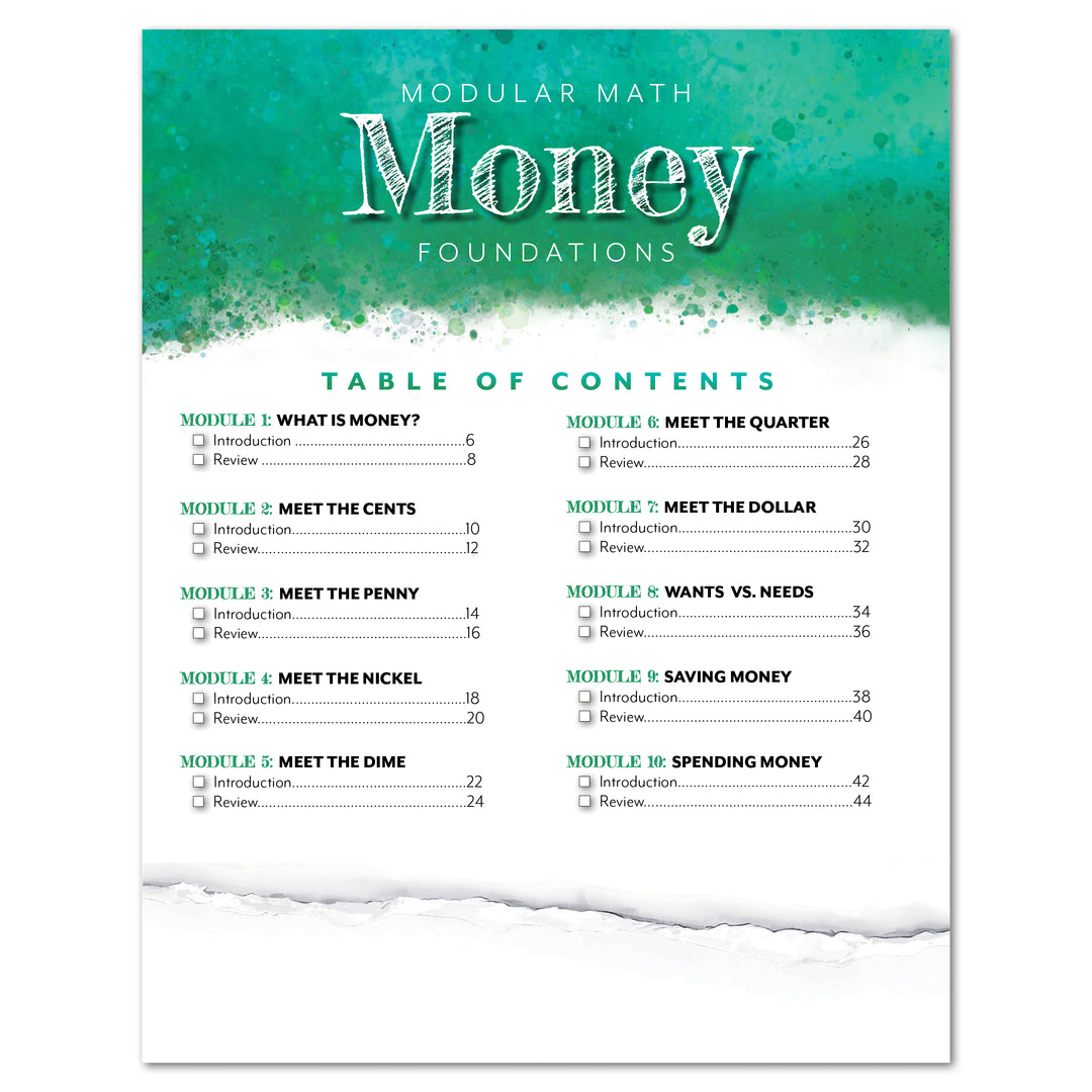 Modular Math: Money (Printed Books) – Gather 'Round Homeschool USA