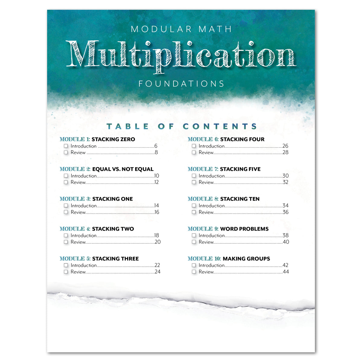 Modular Math: Multiplication (Printed Books) – Gather 'Round Homeschool USA