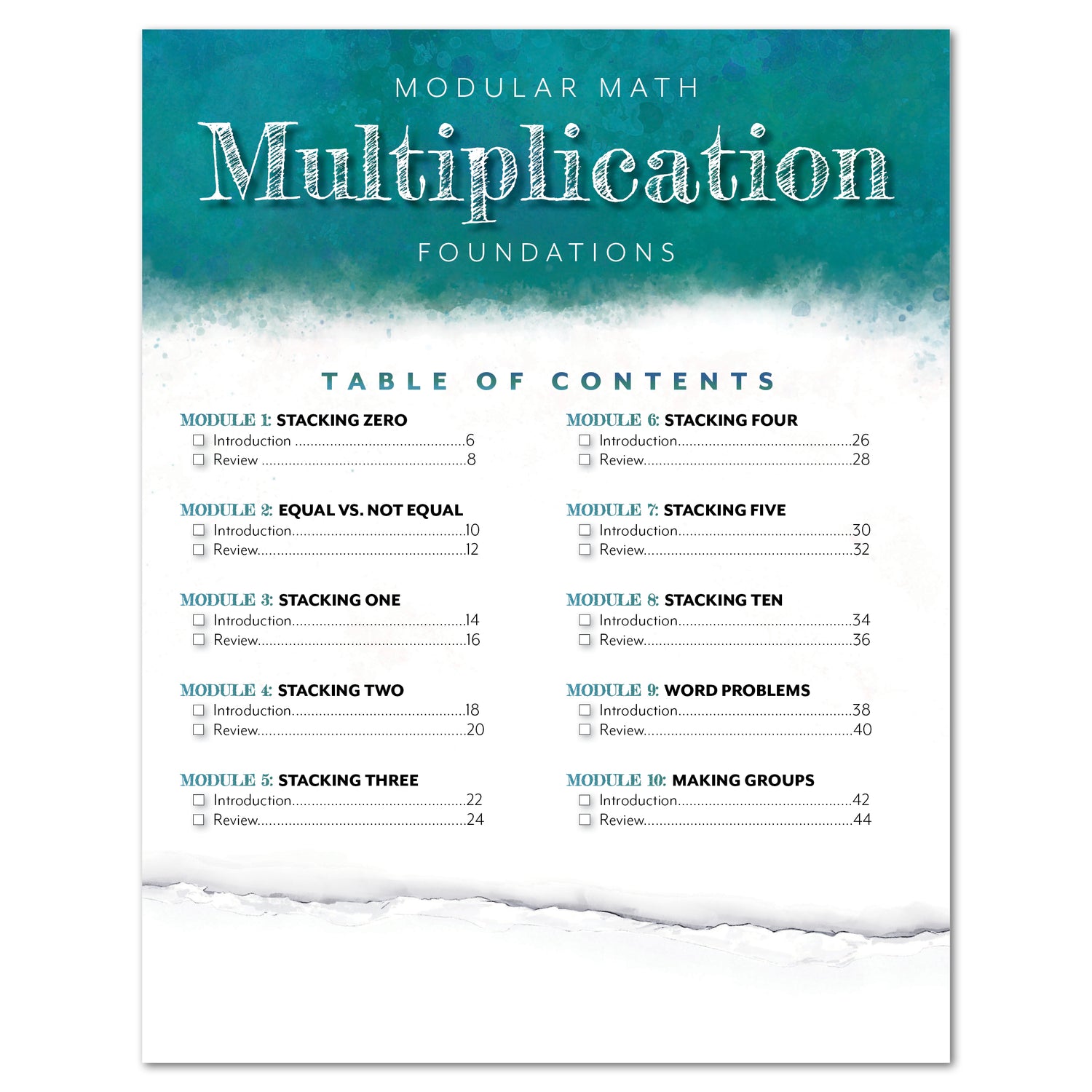 Modular Math: Multiplication (Printed Books)