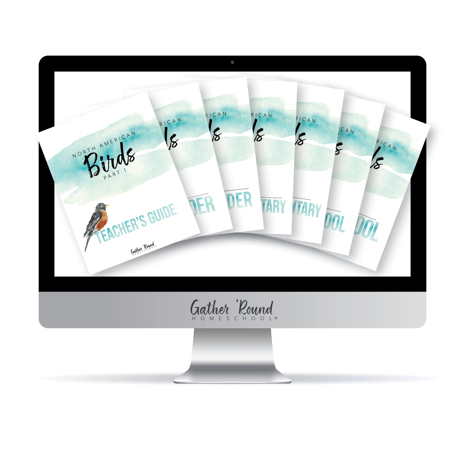 North America Birds part 1 homeschool unit study digital student workbook full family bundle  with Teacher's Guide 