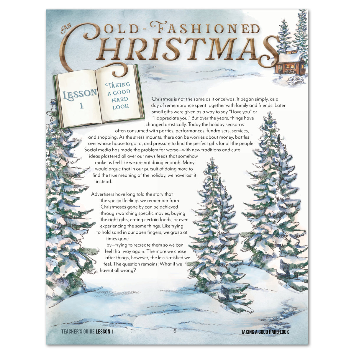 Old Fashioned Christmas Homeschool Unit Study Digital Download Teacher's Guide Lesson 1 Taking a good hard look part 1