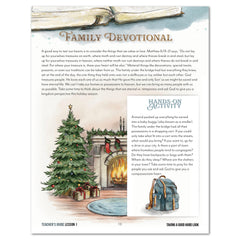 Old Fashioned Christmas Homeschool Unit Study Printed Teacher's Guide Lesson 1 Taking a good hard look part 2