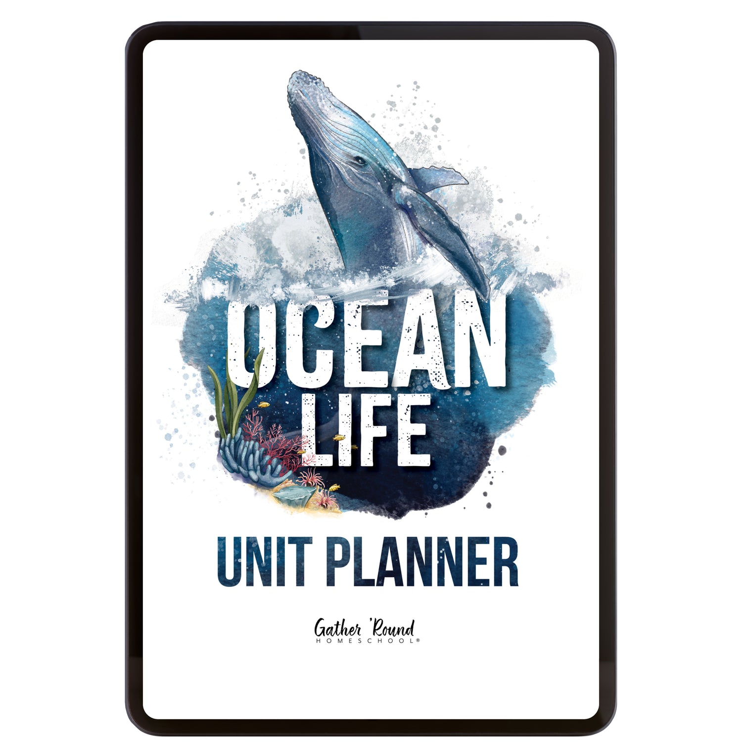 Ocean Life homeschool unit study digital unit planner