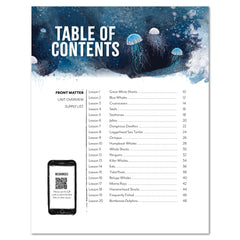 Ocean Life homeschool unit study digital unit planner table of contents