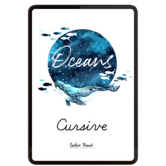 Oceans homeschool unit study digital student workbook cursive